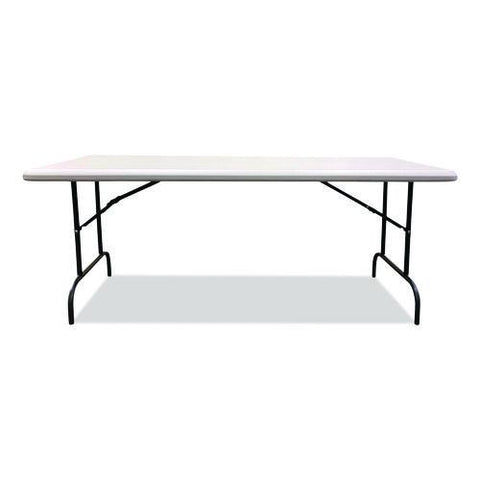 7105017246806, Skilcraft Rectangular Folding Table, 60w X 30d X 29h, Platinum Gray Top, Gray Base/legs