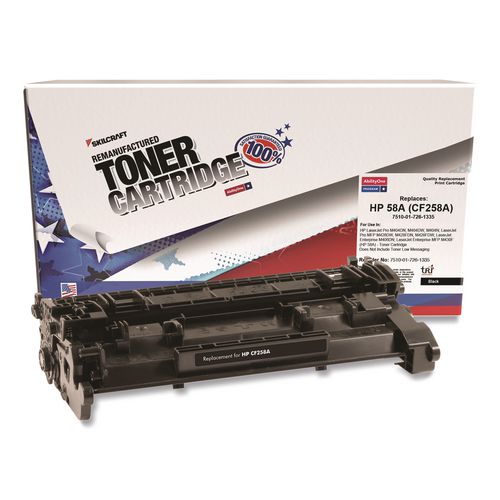 7510017261335 Remanufactured Cf258a (58a) Toner, 3,000 Page-yield, Black