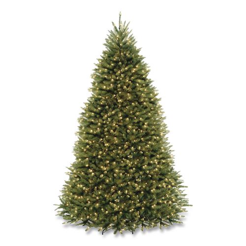 Pre-lit Dunhill Fir Tree, 66" X 66" X 108", 1,100 Clear Lights, Green Tree, Green Tree Stand