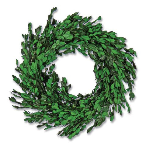 Spring Boxwood Wreath, 18" X 18" X 3.93", Green