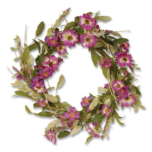 Garden Accents Purple Daisy Wreath, 20" X 3", Purple