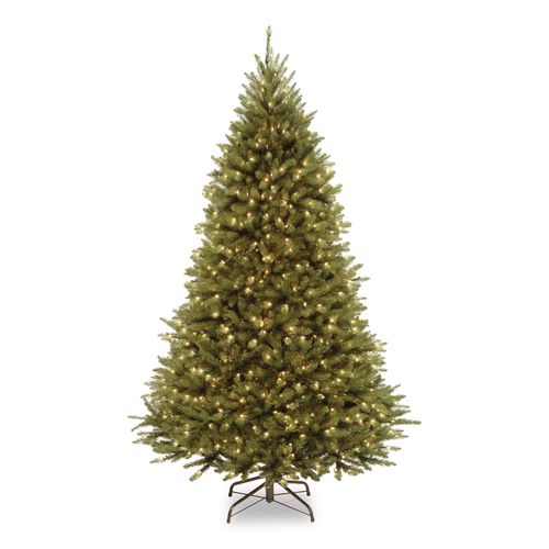 Pre-lit Kingswood Fir Tree, 55" X 55" X 90", Green Tree, Green Tree Stand