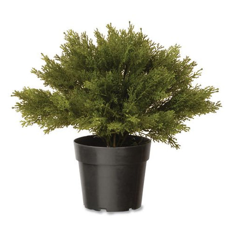 Artificial Globe Juniper, 15" X 15" X 15", Green Plant, Green Pot