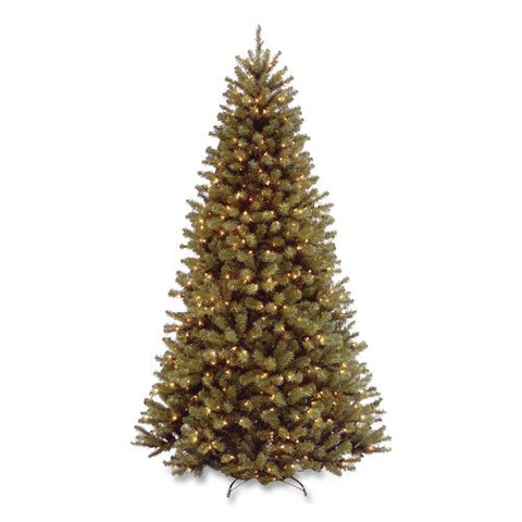 Pre-lit North Valley Spruce Tree, Clear Lights, 42" X 42" X 78", Green Tree, Green Tree Stand