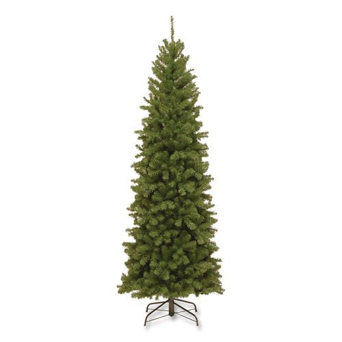 North Valley Spruce Pencil Slim Tree, 32" X 32" X 90", Green Tree, Green Tree Stand
