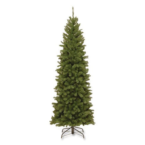 North Valley Spruce Pencil Slim Tree, 32" X 32" X 90", Green Tree, Green Tree Stand