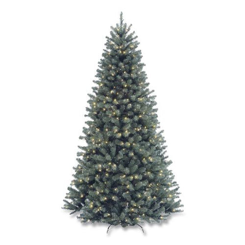 Pre-lit North Valley Spruce Blue Tree, 42" X 42" X 78", Blue Tree, Green Tree Stand