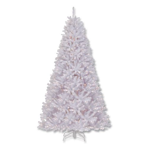 Pre-lit North Valley Spruce White Tree, 65" X 65" X 108", White Tree, White Tree Stand