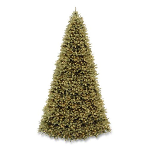 Pre-lit Downswept Douglas Fir Tree, 92" X 92" X 144", Green Tree, Green Tree Stand