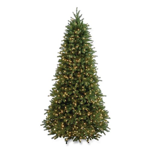 Pre-lit Jersey Fraser Fir Slim Tree, 51" X 51" X 90", Green Tree, Green Tree Stand