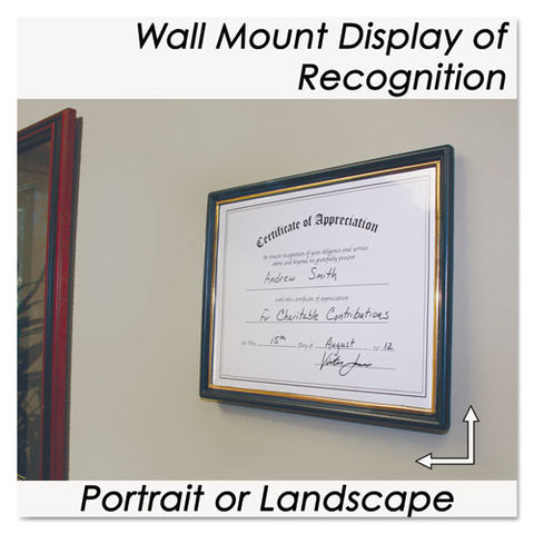 Economy Framed Achievement/appreciation Awards, 11 X 8.5, Horiztontal Orientation, White With Black Border