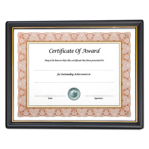 Economy Framed Achievement/appreciation Awards, 11 X 8.5, Horiztontal Orientation, White With Black Border