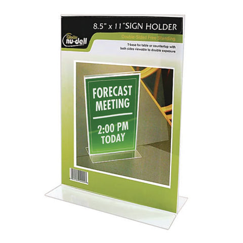 Acrylic Sign Holder, 8.5 X 11, Clear