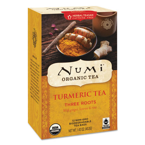 Turmeric Tea, Three Roots, 1.42 Oz Bag, 12/box