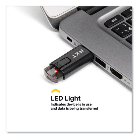 Usb 2.0 Type-a Flash Drive, 32 Gb, Black, 5/pack