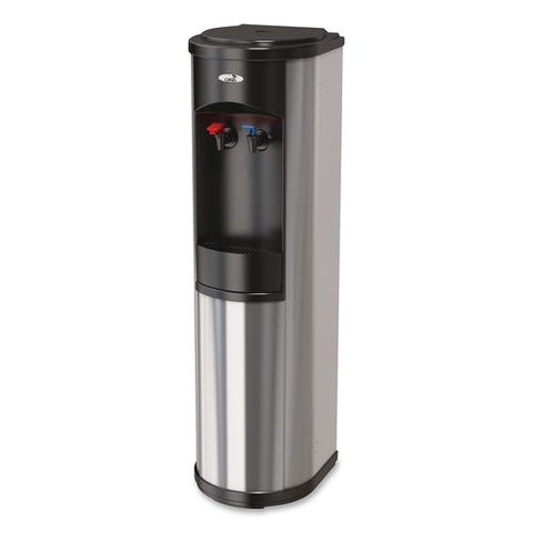 Hot 'n Cold Artesian Stainless Steel Water Dispenser, 5 Gal, 12 X 12.5 X 38.08, Stainless Steel/black