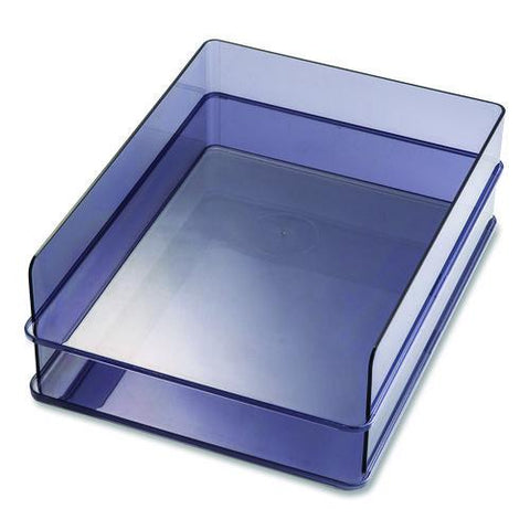 Letter Tray, 1 Section, Letter Size Files, 10.16" X 12.8" X 2.76", Gray, 2/pack