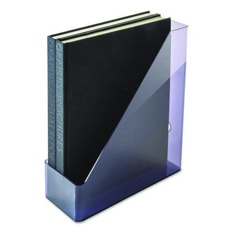Recycled Plastic Magazine File, 4.3 X 10.3 X 12.2, Translucent Gray