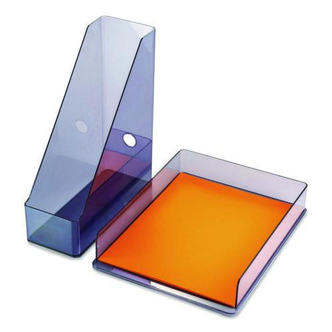 Desktop Document Organization Set, Letter-sized Horizontal Tray, Magazine File