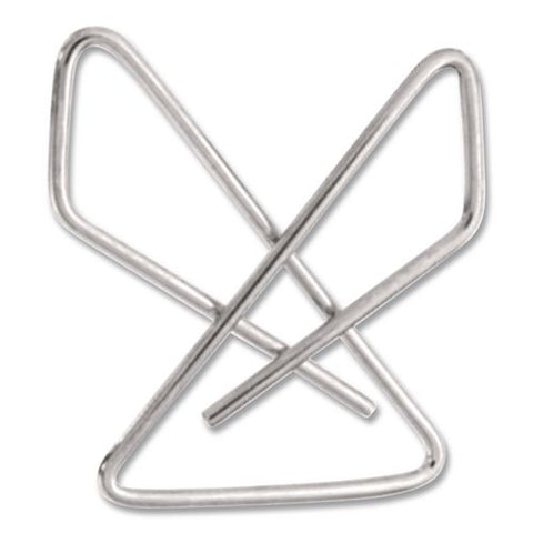 Oic Ideal Butterfly Clamps, #2, Silver, 50/box