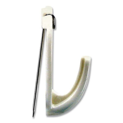 Cubicle Hooks, White, 5/pack