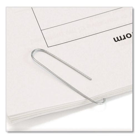 Super Premium Giant Paper Clips, Jumbo, Smooth, Silver, 100/box, 10 Boxes/carton