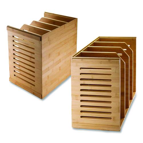 Bamboo Magazine File, 14.09 X 14.41 X 14.41, Brown