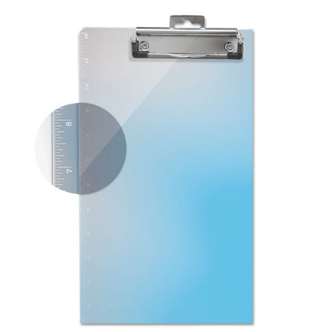 Plastic Clipboards With 12" Ruler Markings, 0.5" Clip Capacity, Holds 8.5 X 11 Sheets, Clear