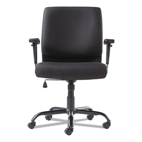 Big/tall Swivel/tilt Mid-back Chair, Supports Up To 450 Lb, 19.29" To 23.22" Seat Height, Black