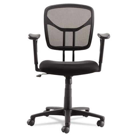 Swivel/tilt Mesh Task Chair With Adjustable Arms, Supports Up To 250 Lb, 17.72" To 22.24" Seat Height, Black