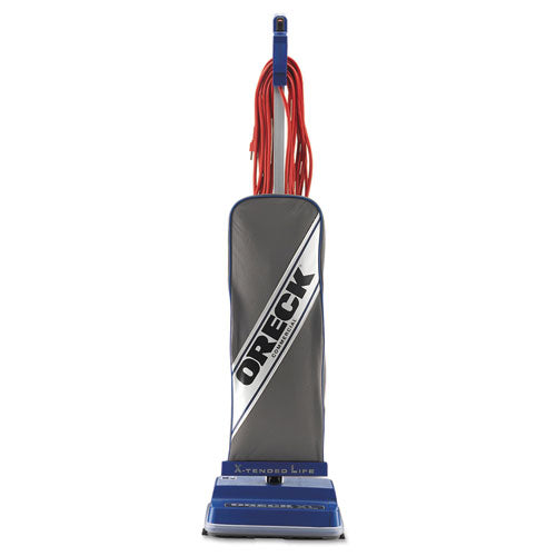 Xl Upright Vacuum, 12" Cleaning Path, Gray/blue