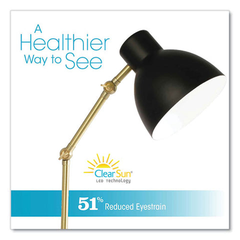 Wellness Series Adapt Led Desk Lamp, 7" To 22" High, Black