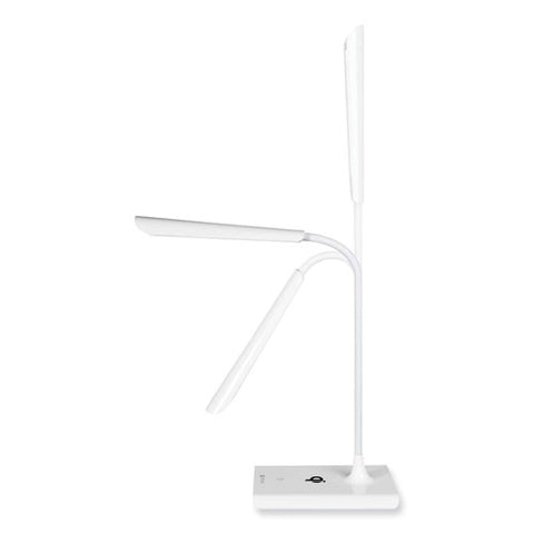 Wellness Series Power Up Led Desk Lamp, 13" To 21" High, White