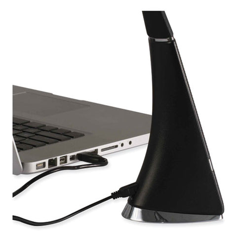 Wellness Series Recharge Led Desk Lamp, 10.75" To 18.75" High, Black