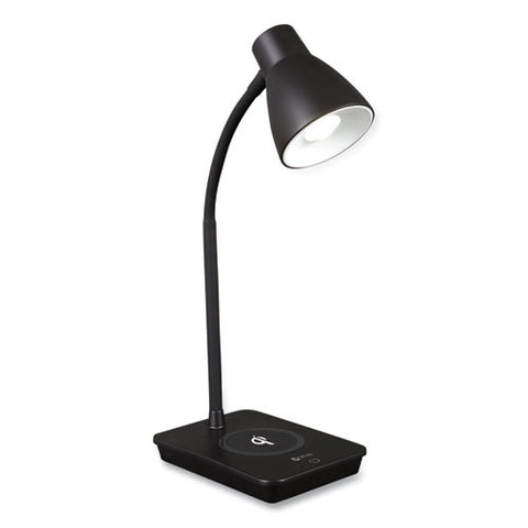 Wellness Series Infuse Led Desk Lamp With Wireless And Usb Charging, 15.5" High, Black