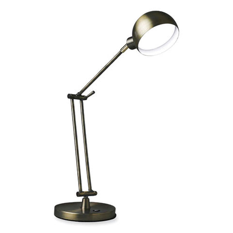 Wellness Series Refine Led Desk Lamp, 27" High, Antiqued Brass