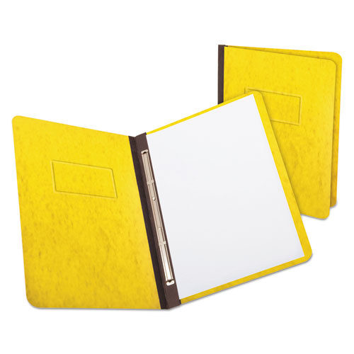 Heavyweight Pressguard And Pressboard Report Cover W/ Reinforced Side Hinge, 2-prong Metal Fastener, 3" Cap, 8.5 X 11, Yellow