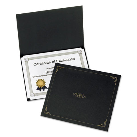 Certificate Holder, 11.25 X 8.75, Black, 5/pack