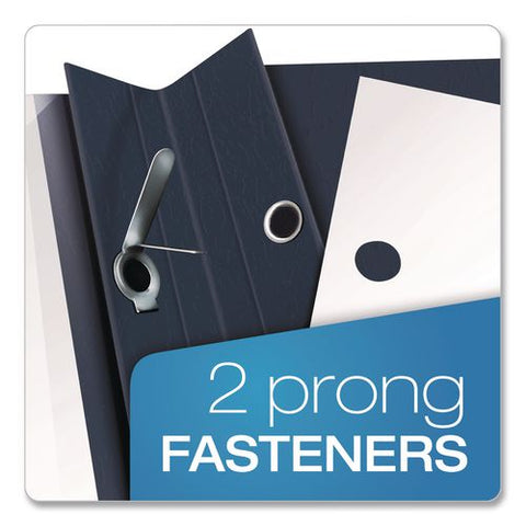 Clear Front Standard Grade Report Cover, Three-prong Fastener, 0.5" Capacity, 8.5 X 11,  Clear/dark Blue