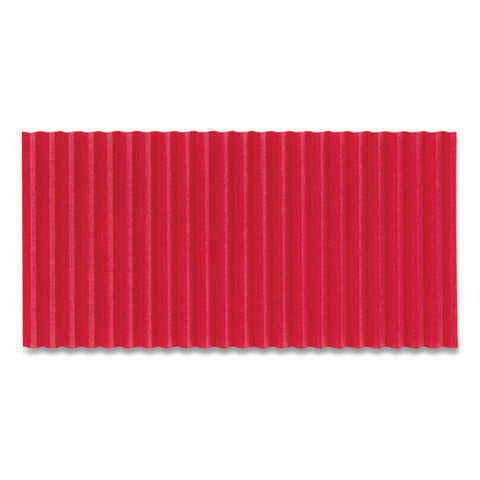 Corobuff Corrugated Paper Roll, 48" X 25 Ft, Flame Red