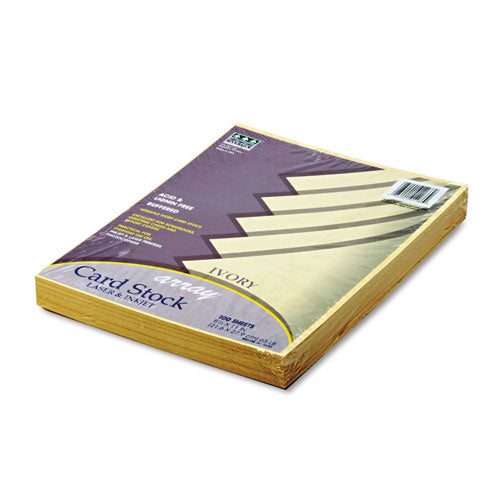 Array Card Stock, 65 Lb Cover Weight, 8.5 X 11, Ivory, 100/pack