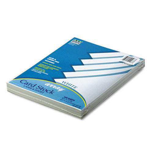 Array Card Stock, 65 Lb Cover Weight, 8.5 X 11, White, 100/pack