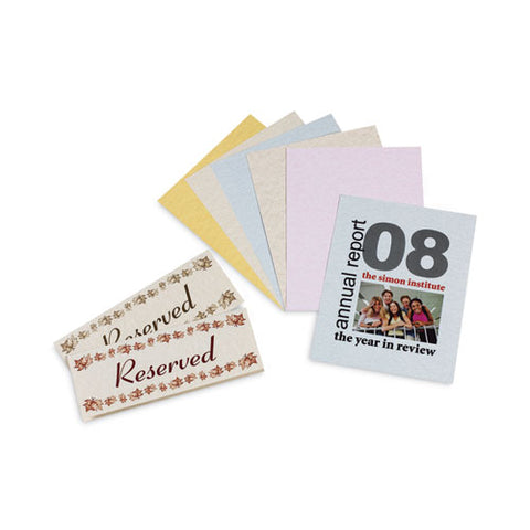 Array Card Stock, 65 Lb Cover Weight, 8.5 X 11, Assorted Parchment Colors, 100/pack