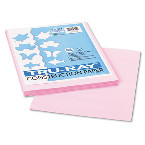 Tru-ray Construction Paper, 76 Lb Text Weight, 9 X 12, Pink, 50/pack