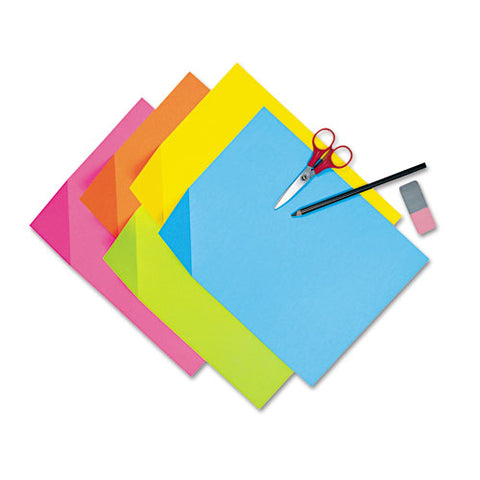 Colorwave Super Bright Tagboard, 9 X 12, Blue, Orange, Yellow, 100 Sheets/pack