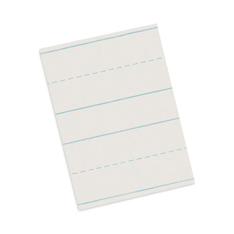 Skip-a-line Ruled Newsprint Paper, 3/4" Two-sided Long Rule, 8.5 X 11, 500/ream