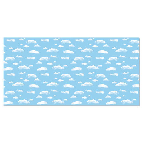 Fadeless Designs Bulletin Board Paper, Clouds, 50 Ft X 48", Blue/white