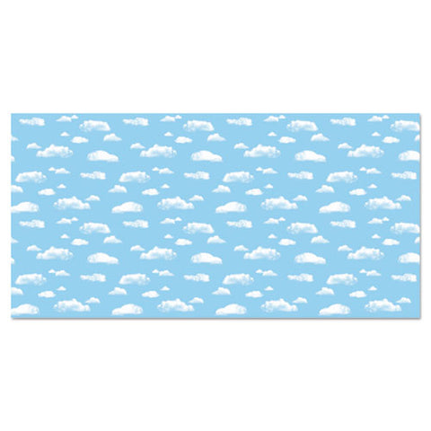 Fadeless Designs Bulletin Board Paper, Clouds, 50 Ft X 48", Blue/white