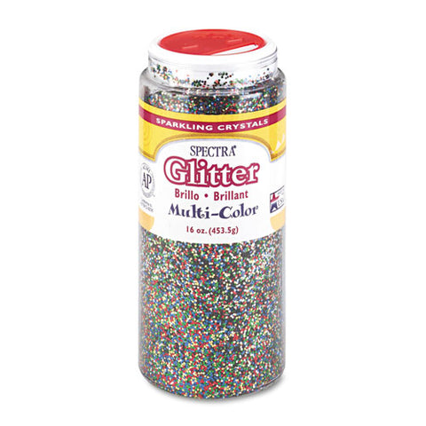 Spectra Glitter, 0.04 Hexagon Crystals, Multicolor, 16 Oz Shaker-top Jar