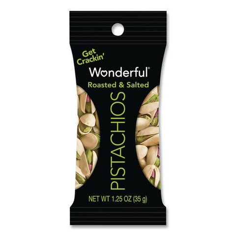 Wonderful Pistachios In Shell Roasted And Salted, 1.5 Oz Bag, 12 Bags/box